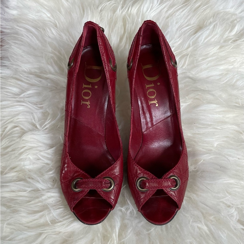 Vintage Dior Kitten Heels Red ❤️